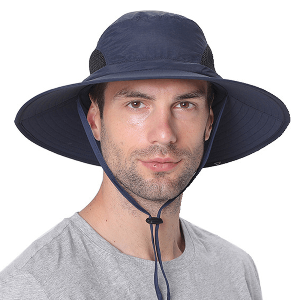 Flat brim sun hat sales