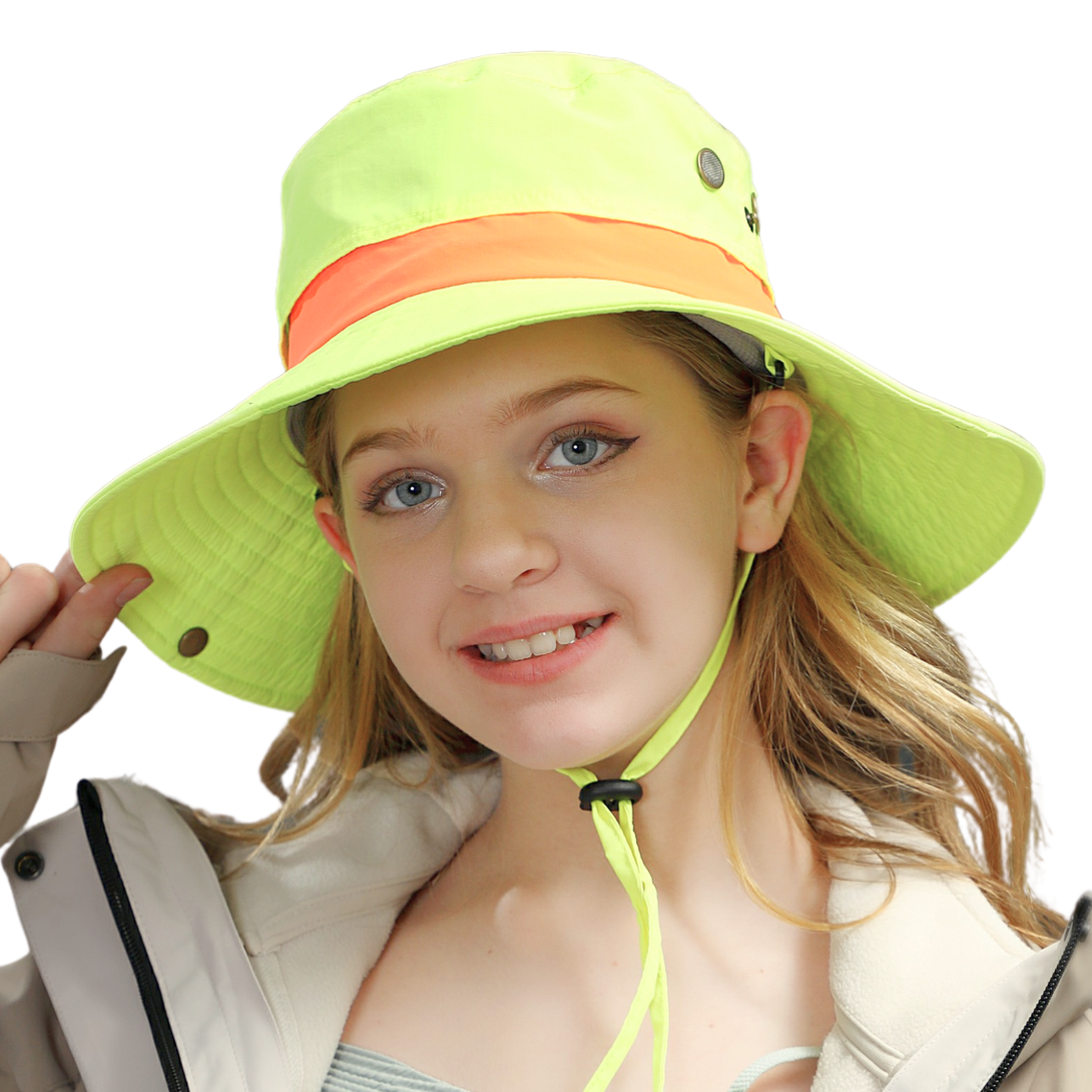 High-Visibility Wide Brim Bucket Hat