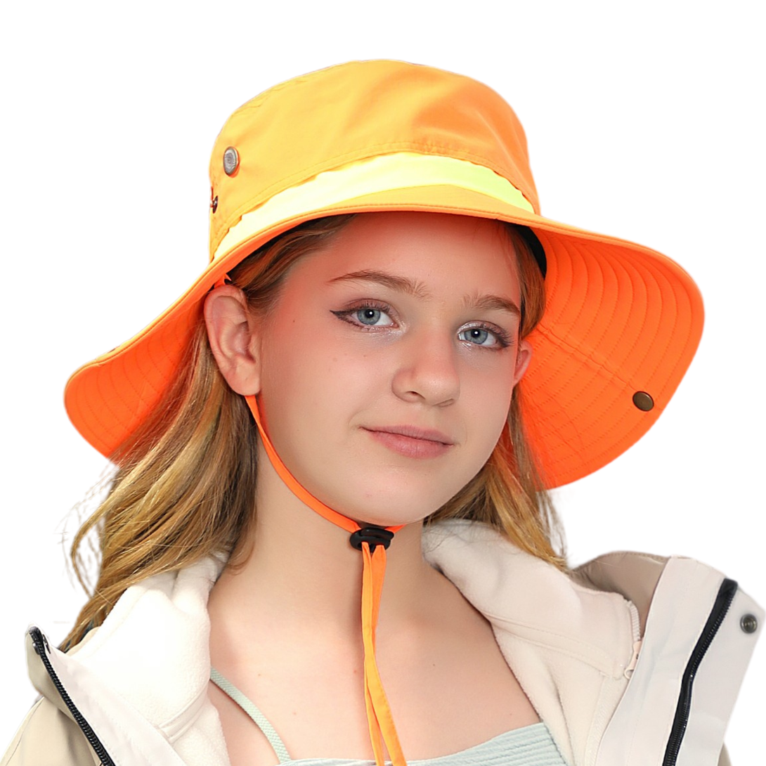 High-Visibility Wide Brim Bucket Hat