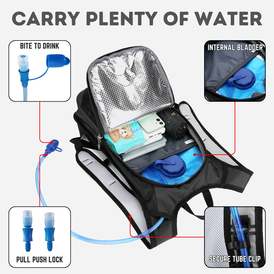 Adventure Hiking Backpack with 2L Hydration Bladder