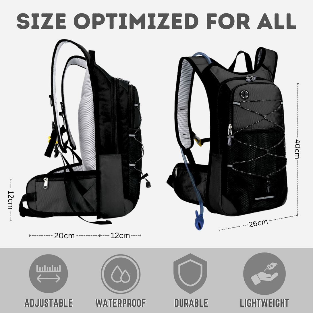 Adventure Hiking Backpack with 2L Hydration Bladder