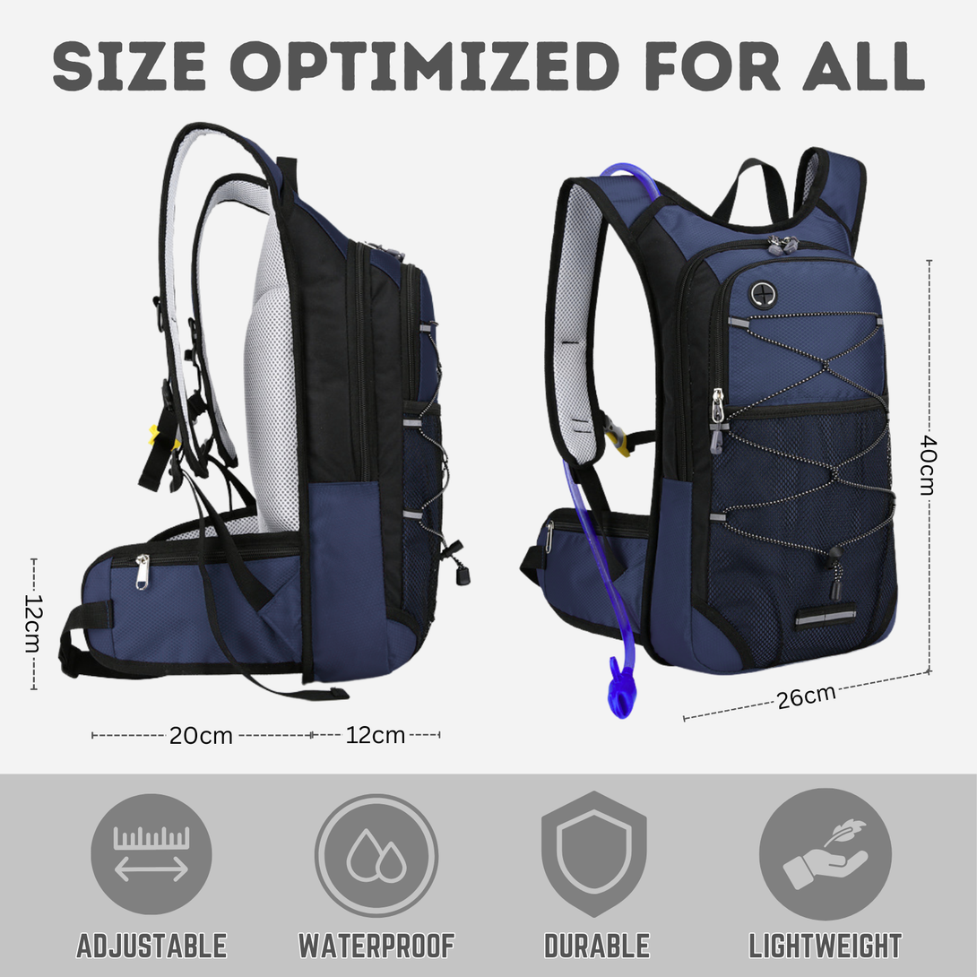 Adventure Hiking Backpack with 2L Hydration Bladder