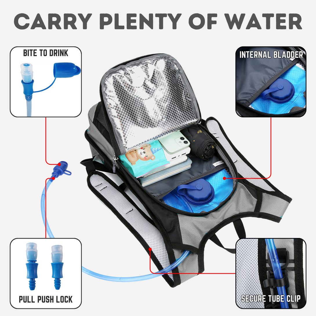 Adventure Hiking Backpack with 2L Hydration Bladder