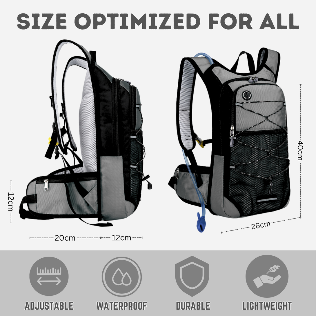 Adventure Hiking Backpack with 2L Hydration Bladder