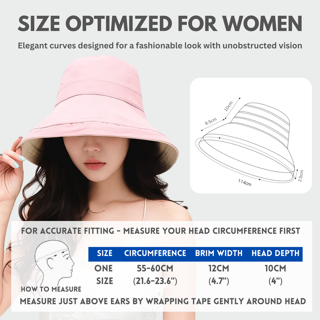 Holiday Cotton Linen Reversible Wide Brim Hat
