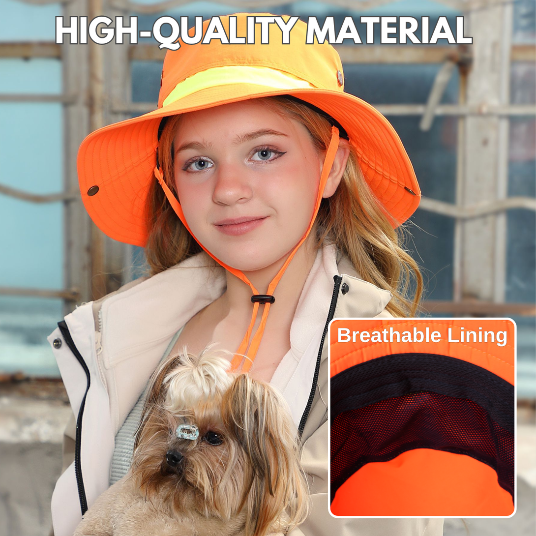 High-Visibility Wide Brim Bucket Hat