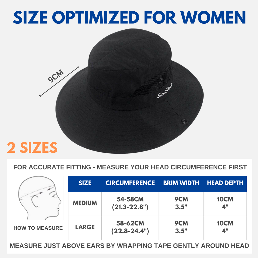 Wide Brim Ponytail Hole Sun Hat