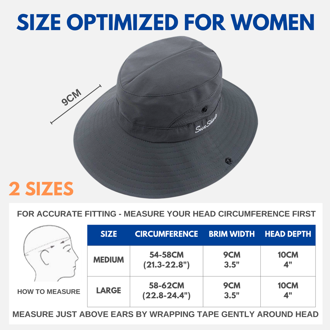 Wide Brim Ponytail Hole Sun Hat