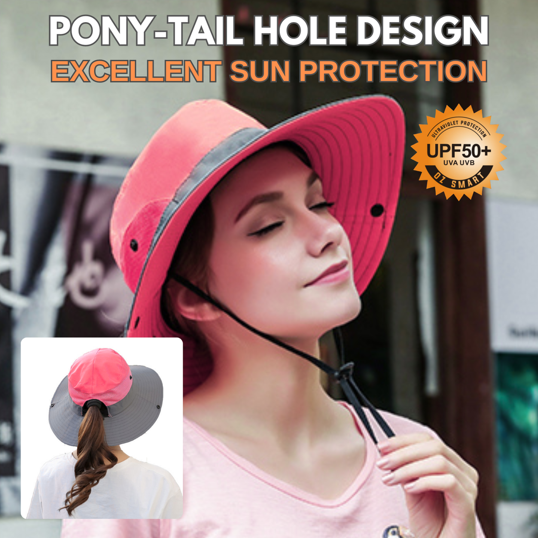 Hat with ponytail hole shop