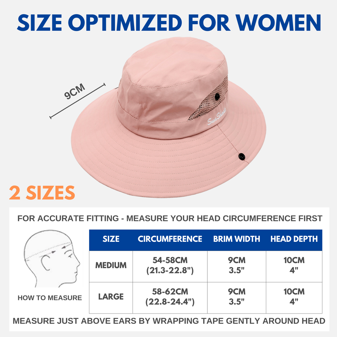 Wide Brim Ponytail Hole Sun Hat