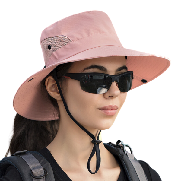 Wide Brim Ponytail Hole Sun Hat