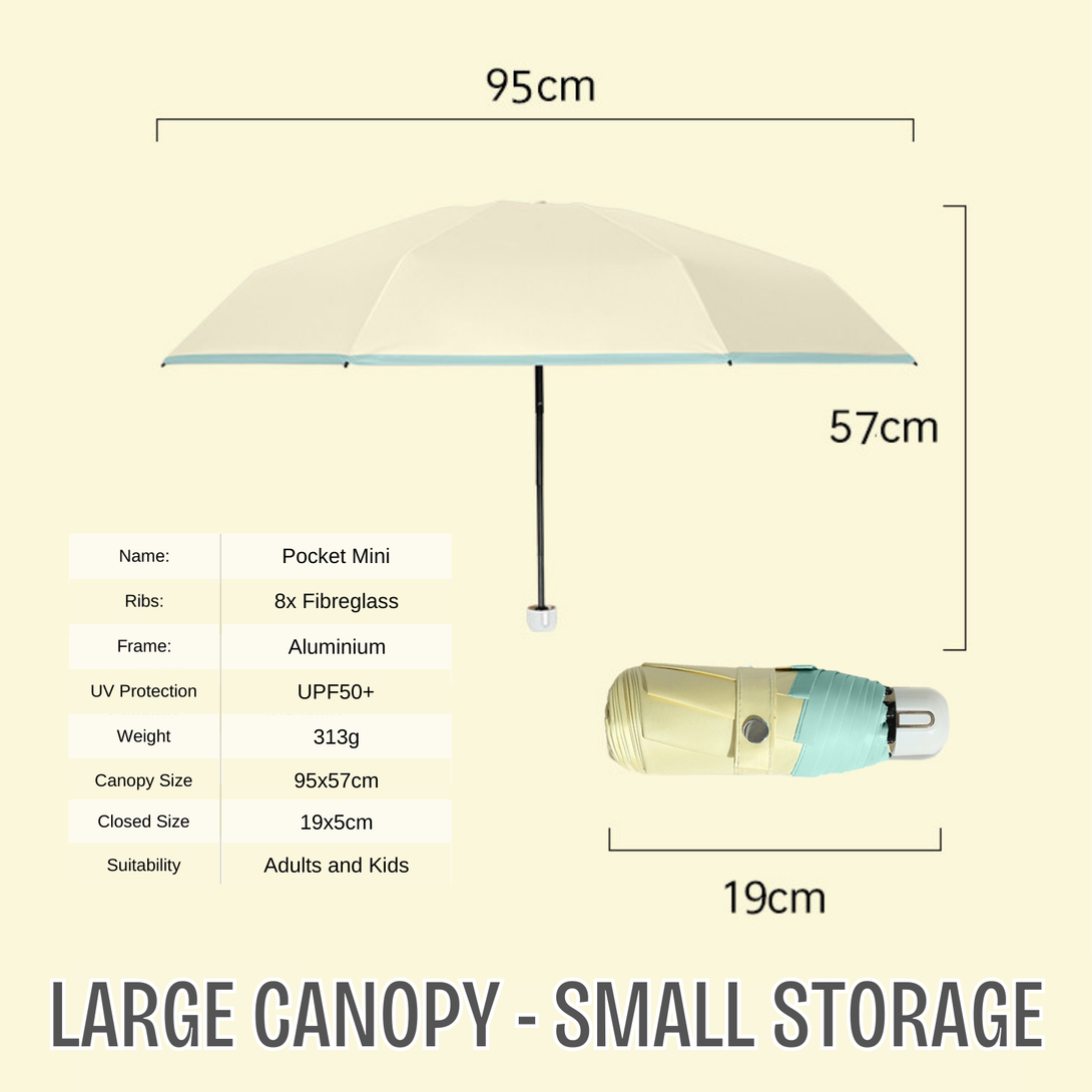 Pocket Mini 8-Rib Sun Umbrella