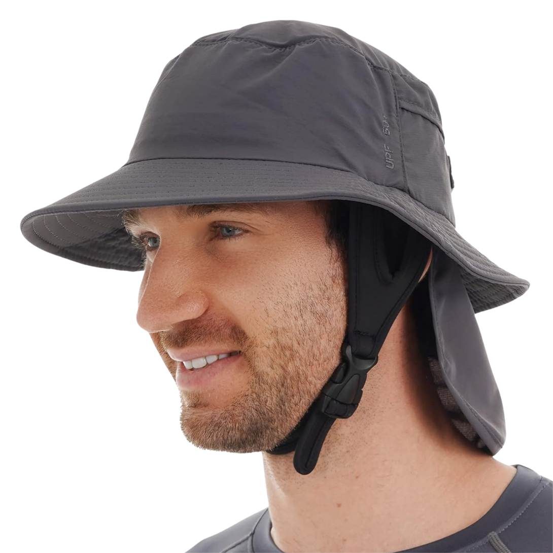 Surfing Bucket Hat with Buckle Chin Strap