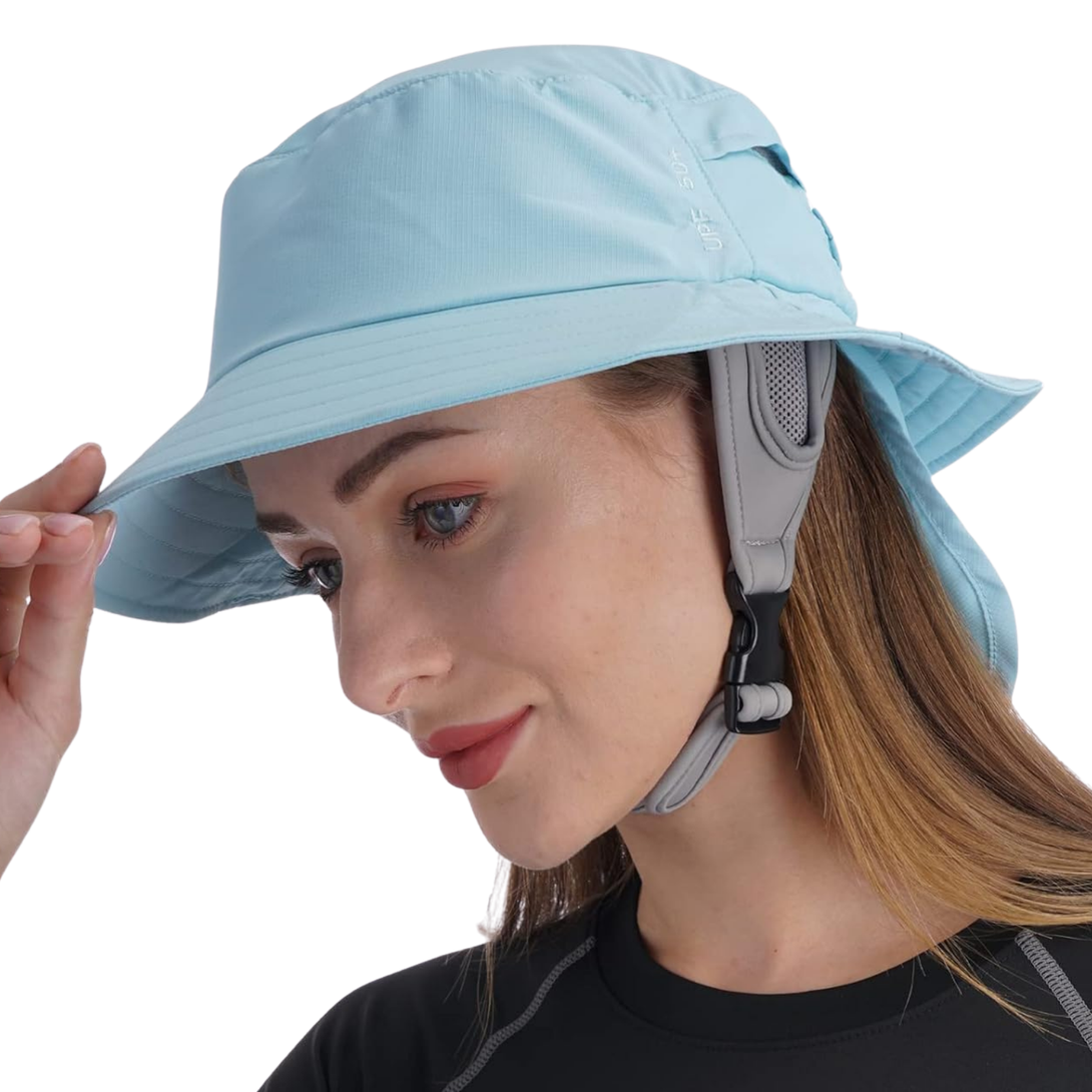 Surfing Bucket Hat with Buckle Chin Strap