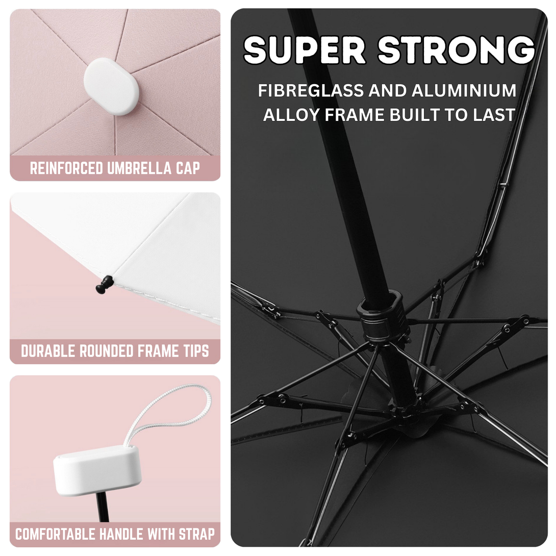 Fade Pocket Mini Umbrella 6-Rib Frame Micro Palm Size