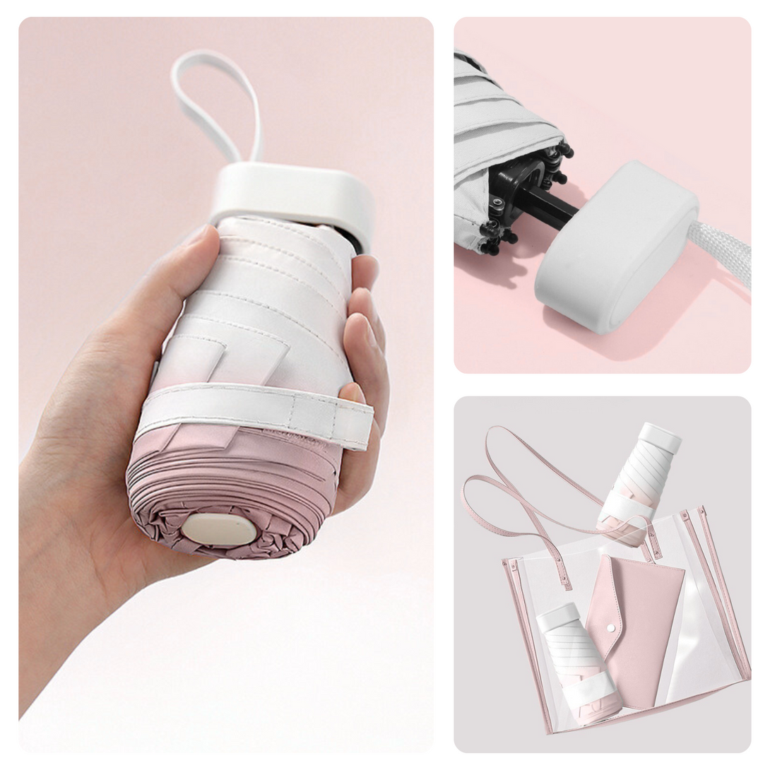 Fade Pocket Mini Umbrella 6-Rib Frame Micro Palm Size