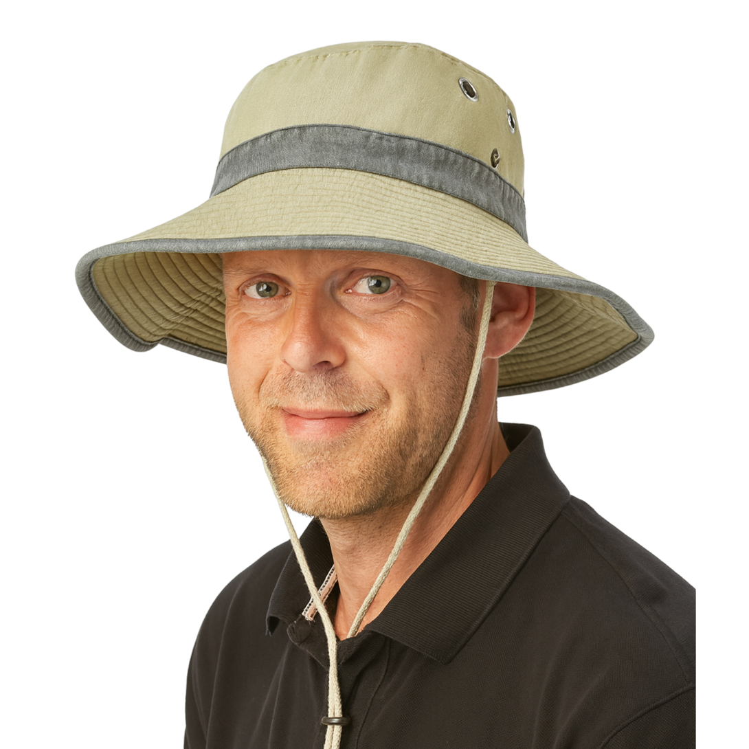 Vintage Cotton Washed Wide Brim Bucket Hat
