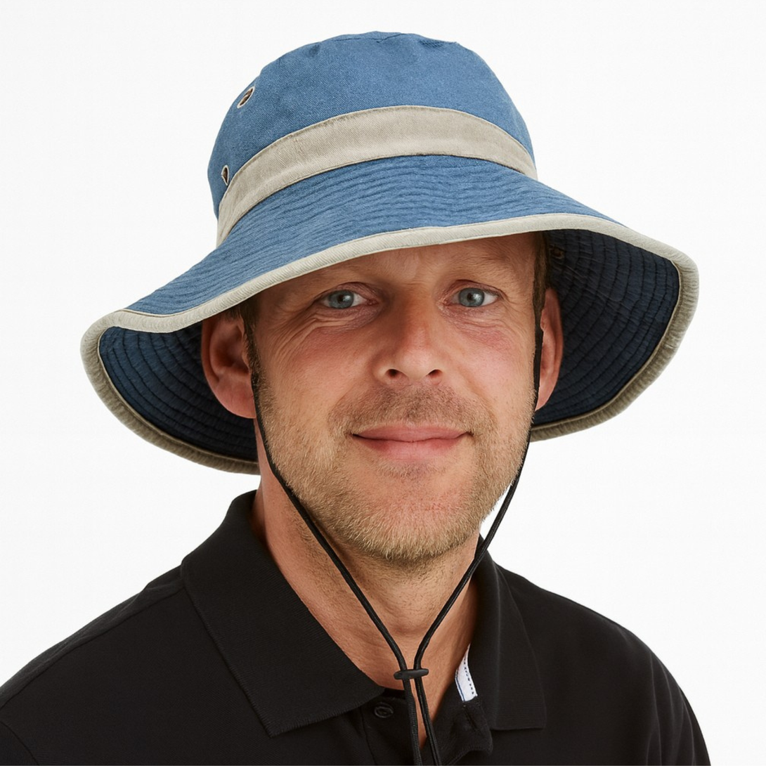 Vintage Cotton Washed Wide Brim Bucket Hat
