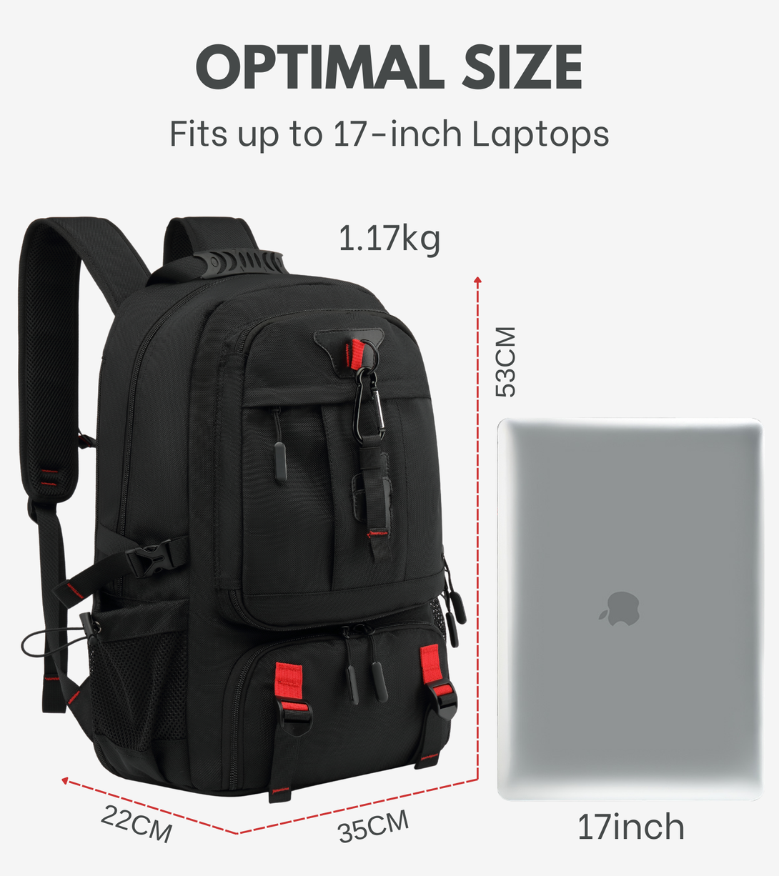 One Large Compartment Backpack Urban Traveller Extra Large Backpack - XL Expandable with Laptop ...