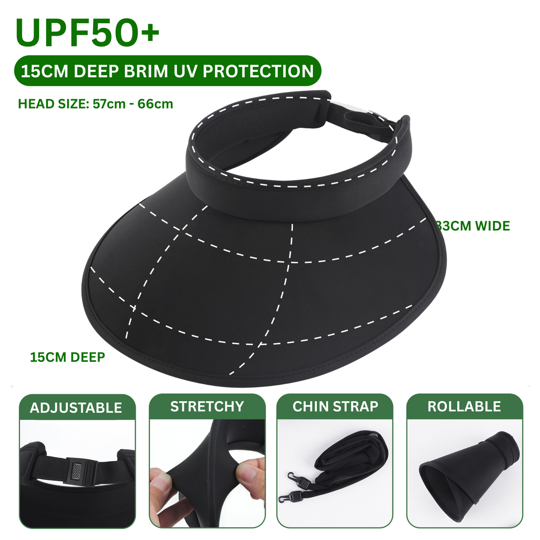 Super Wide Brim Visor Sun Hat