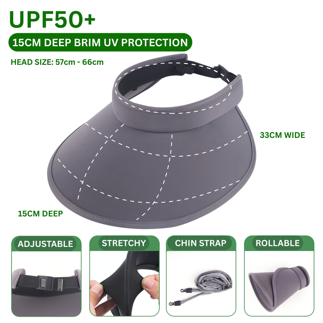 Super Wide Brim Visor Sun Hat