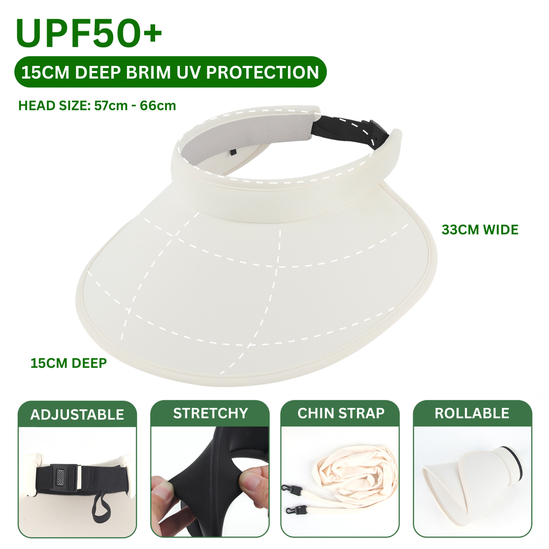Super Wide Brim Visor Sun Hat