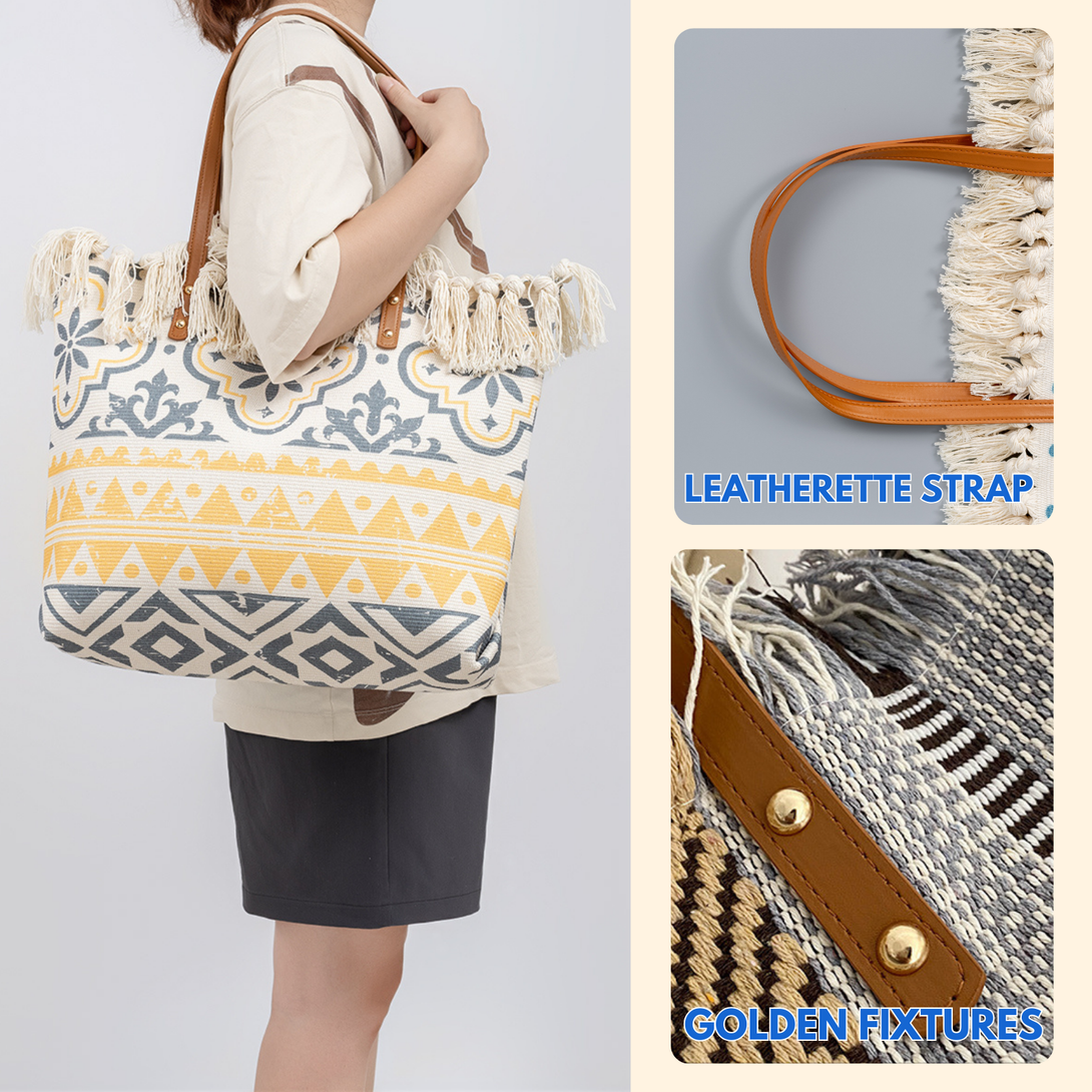 Canvas Cotton Tote Beach Bag for Women