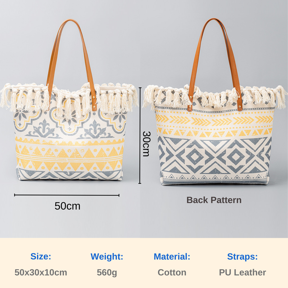 Canvas Cotton Tote Beach Bag for Women