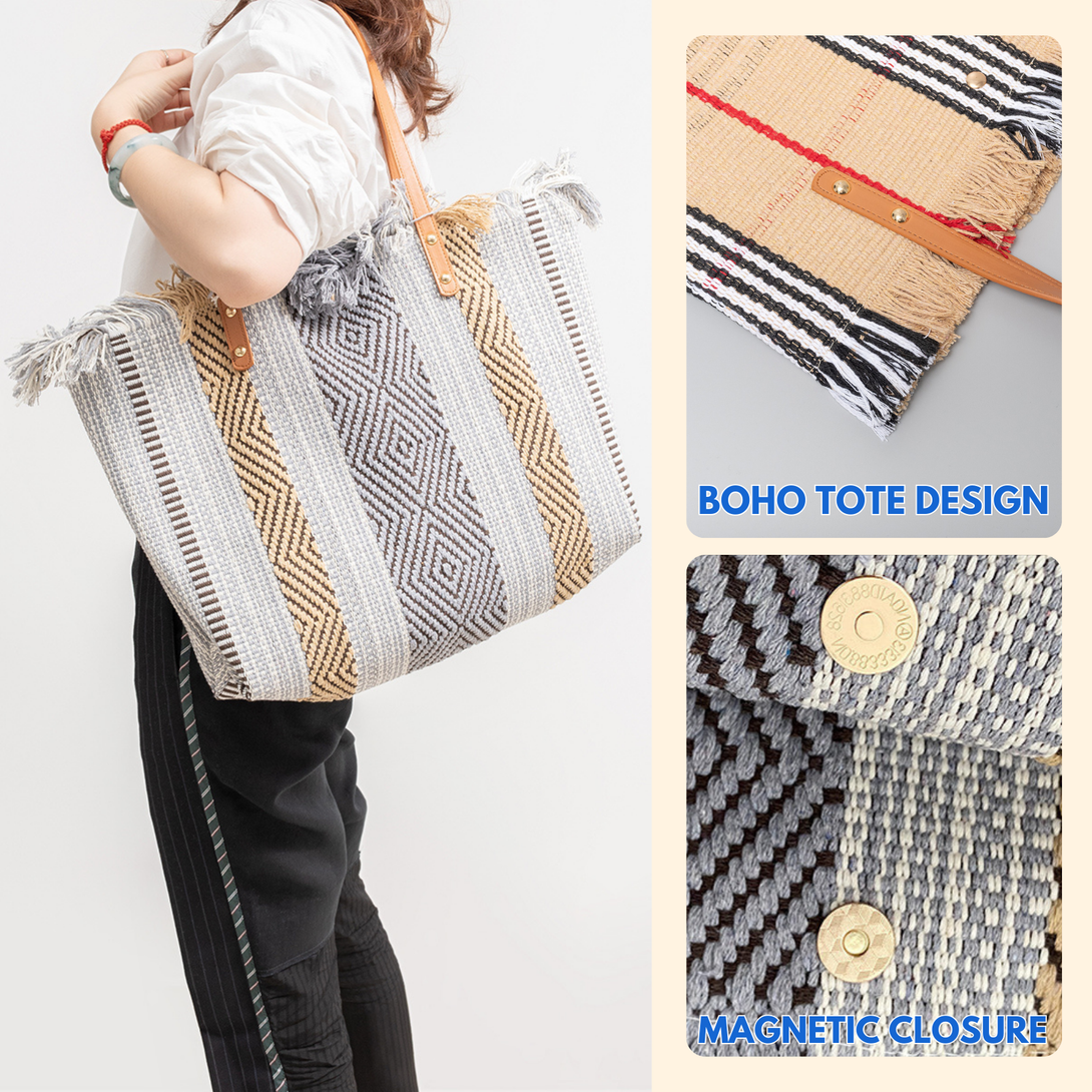 Canvas Cotton Tote Beach Bag for Women