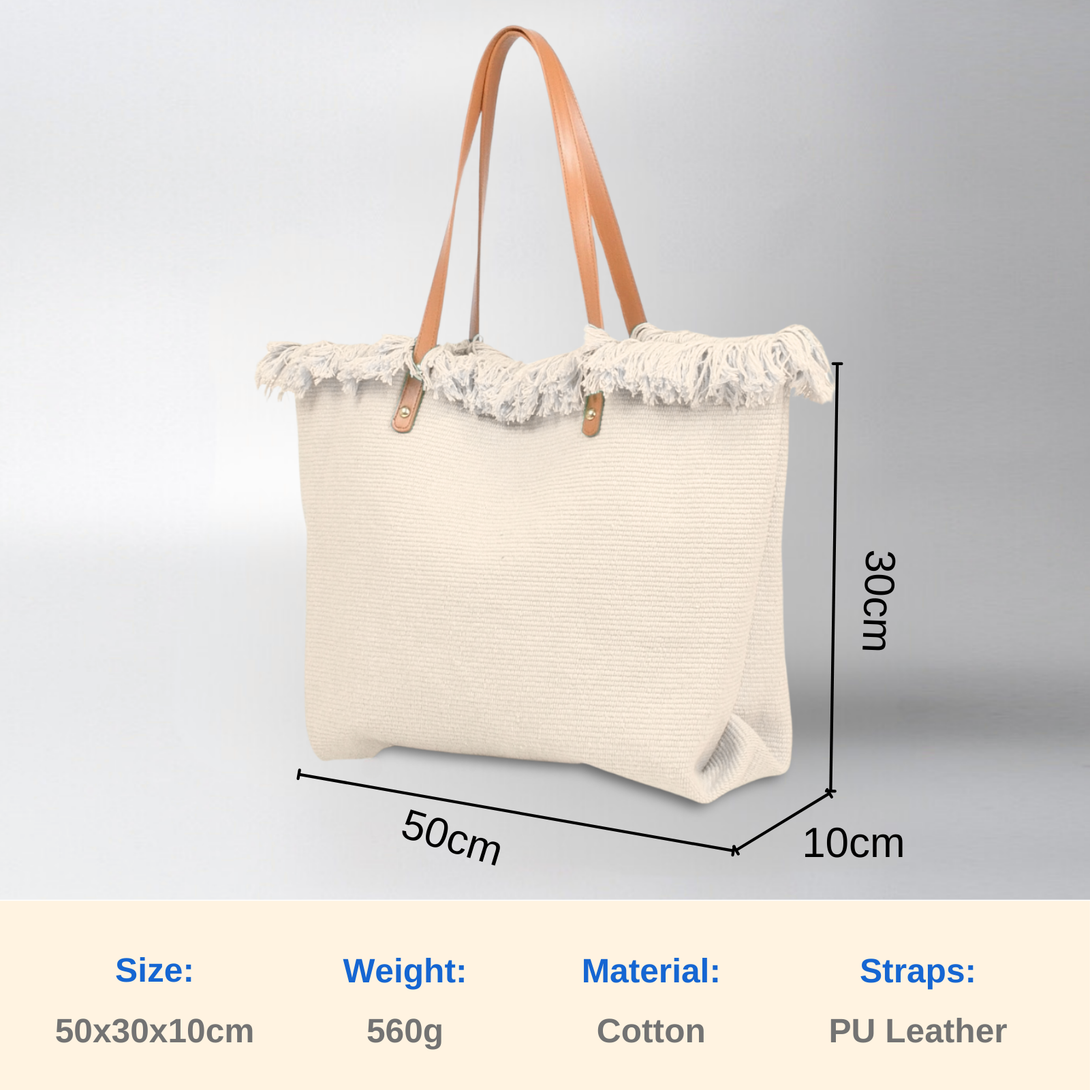 Canvas Cotton Tote Beach Bag for Women