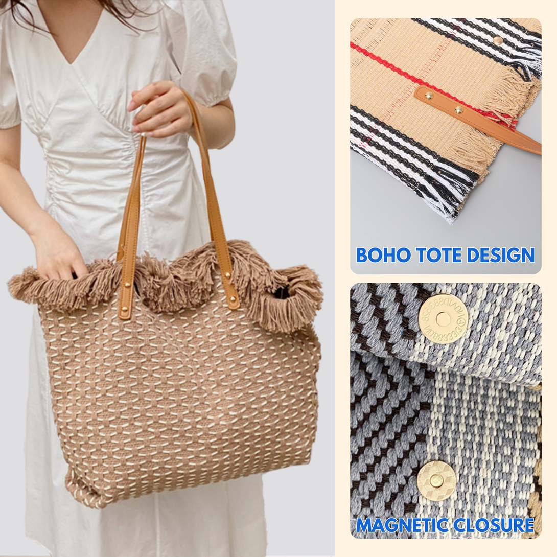 Canvas Cotton Tote Beach Bag for Women