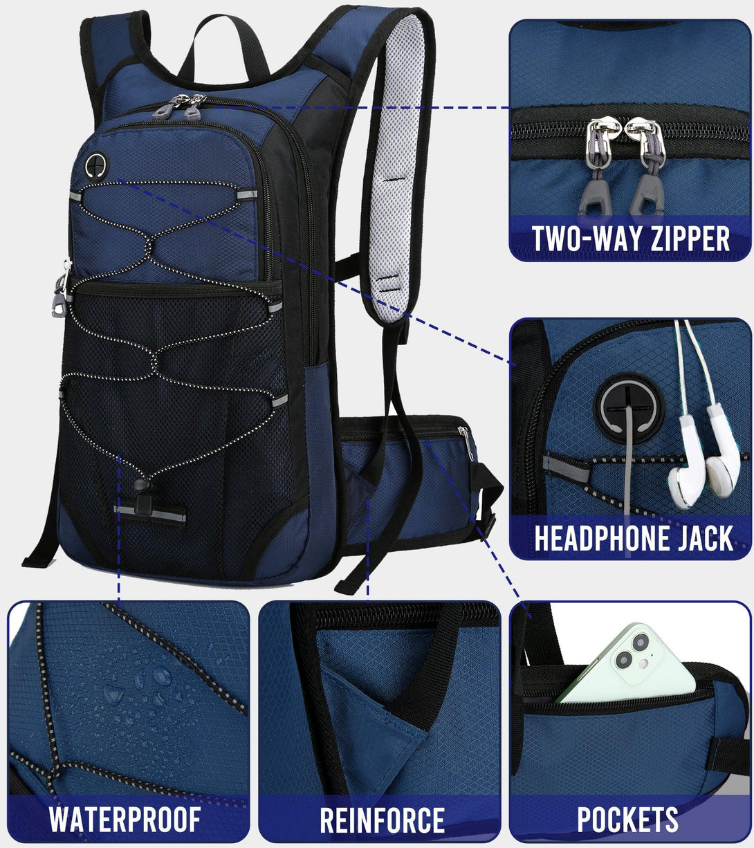 Adventure Hiking Backpack with 2L Hydration Bladder