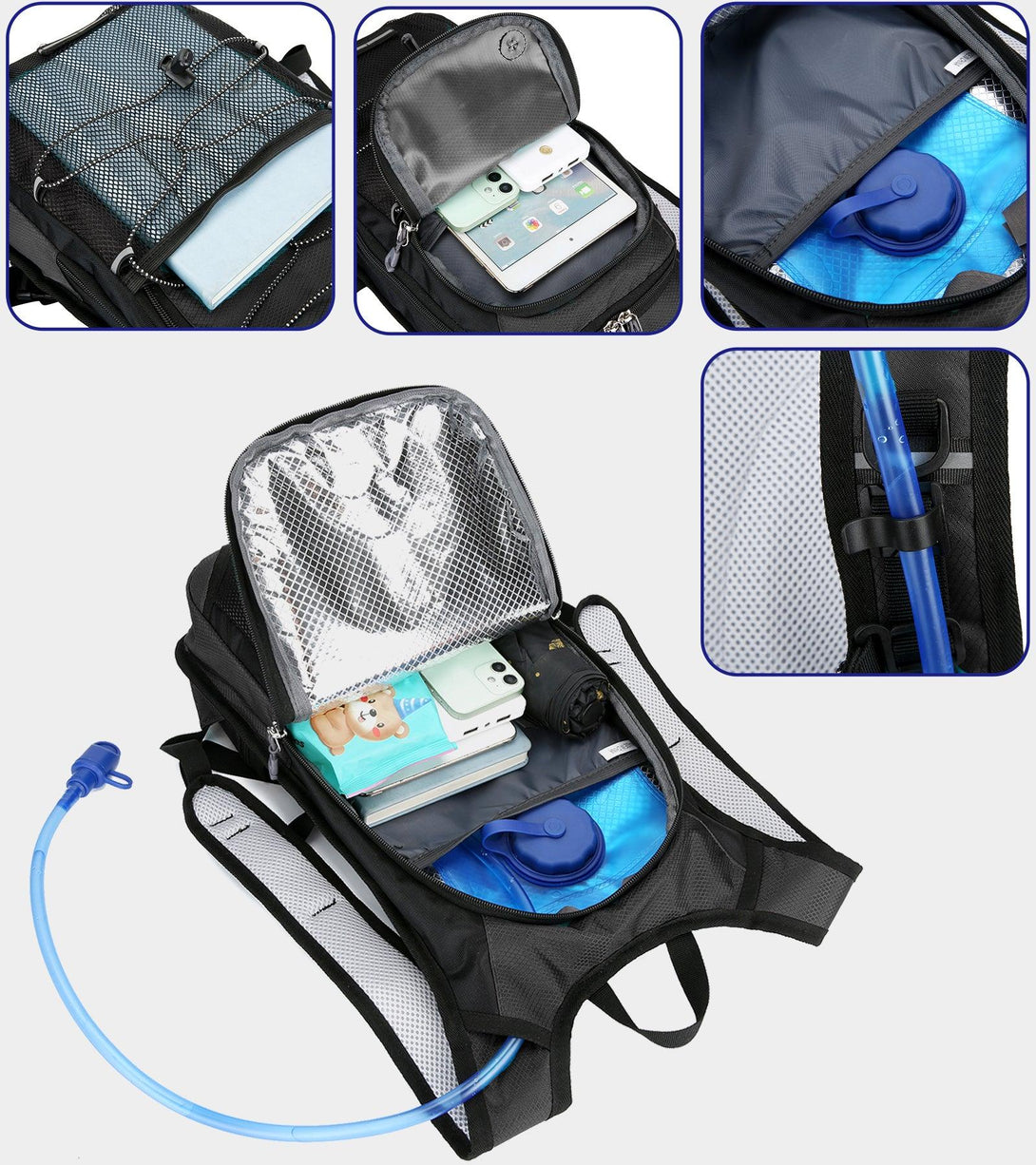 Adventure Hiking Backpack with 2L Hydration Bladder