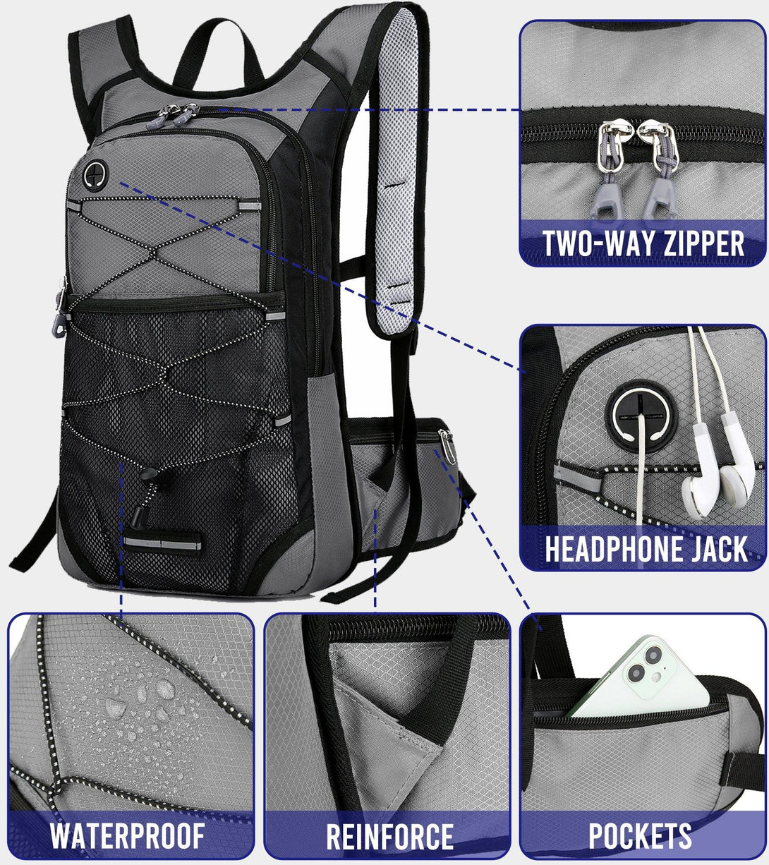 Adventure Hiking Backpack with 2L Hydration Bladder