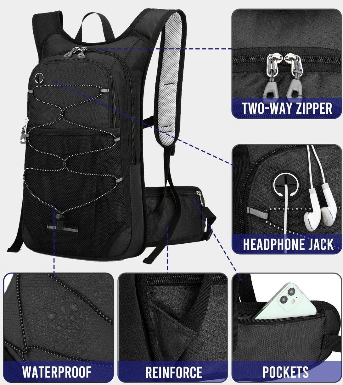 Adventure Hiking Backpack with 2L Hydration Bladder