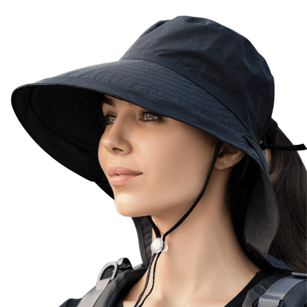 Legionnaires Ponytail Hole Sun Hat for Women UPF50 Neck Flap
