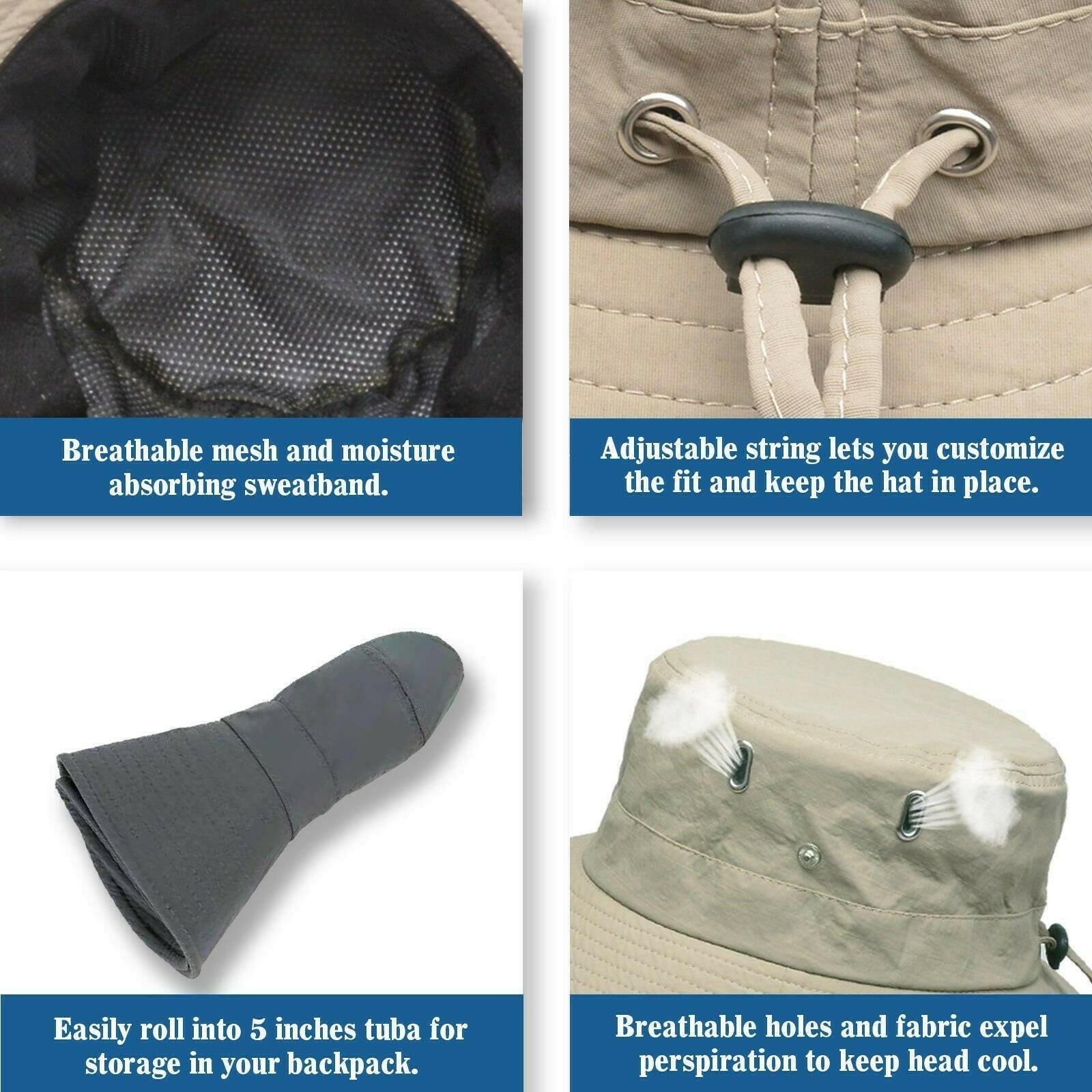 Traveller Wide Brim Bucket Sun Hat for Men and Women - Waterproof UPF50 ...