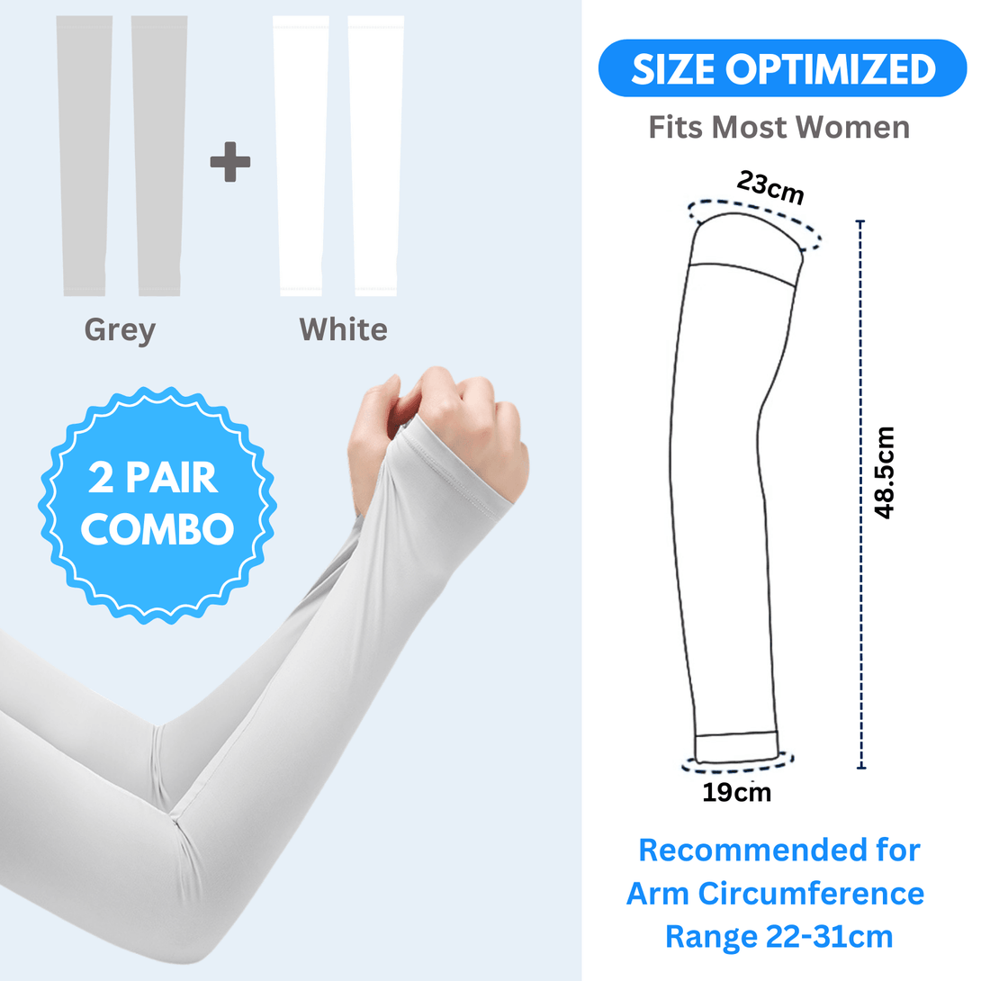 Women's Sun Protective Arm Sleeves [2 pairs]
